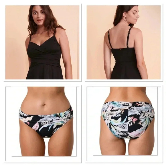 Jantzen Muse Tankini Swimsuit Size 10 - Picture 1 of 9